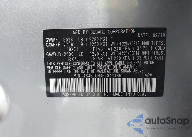 4S4BTGND6L3111865: 43451339