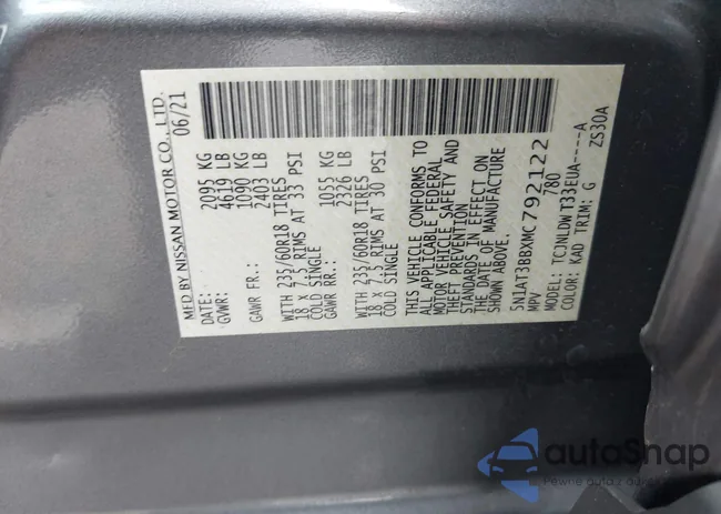 5N1AT3BBXMC792122: 43451443