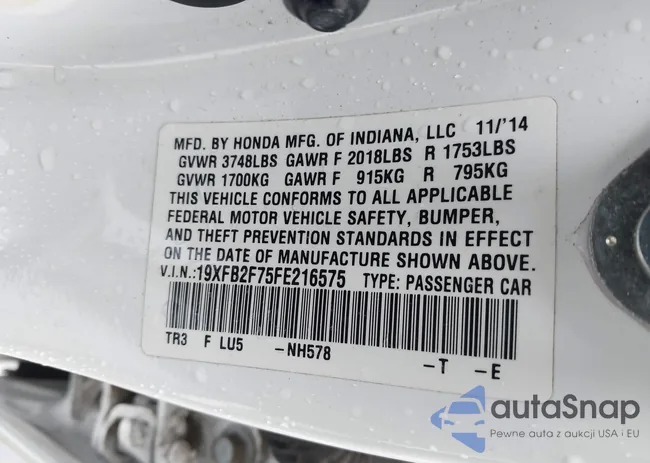 19XFB2F75FE216575: 43452568