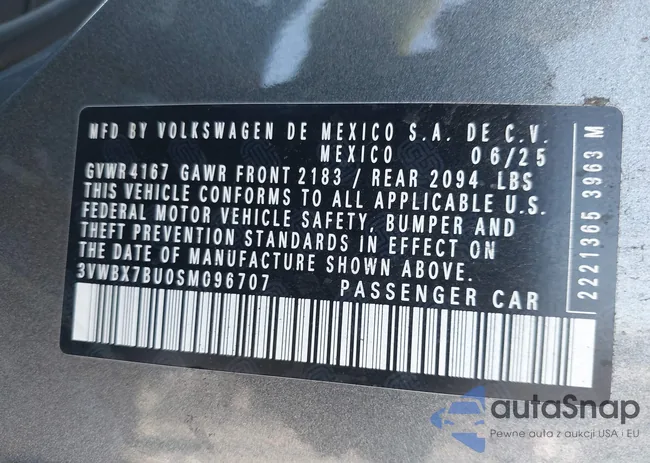 3VWBX7BU0SM096707: 43452571