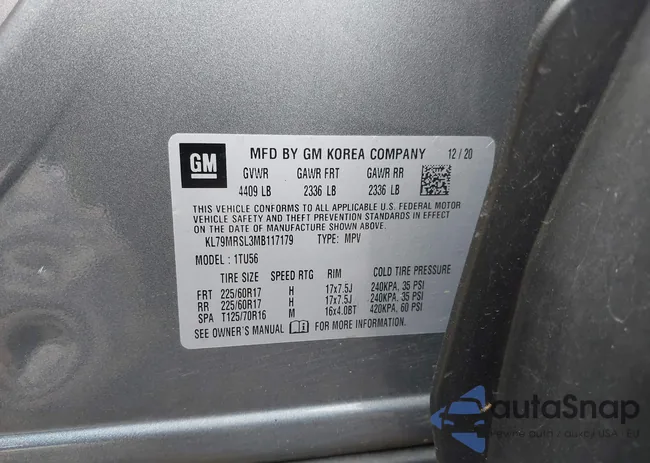 KL79MRSL3MB117179: 43452597