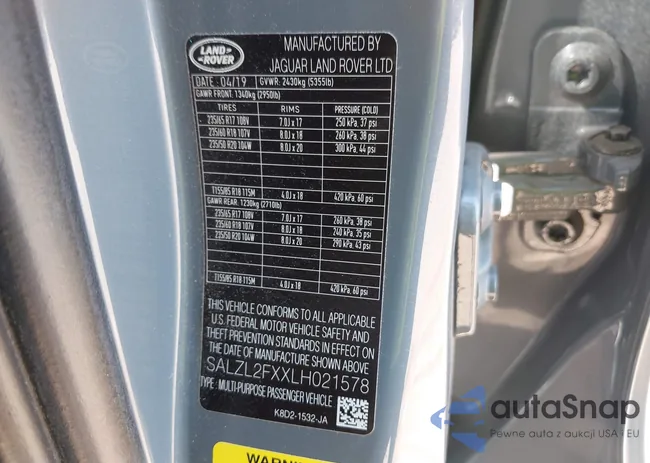 SALZL2FXXLH021578: 43452600