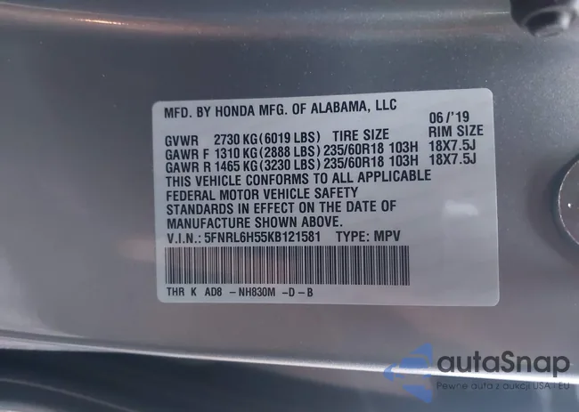 5FNRL6H55KB121581: 43452606