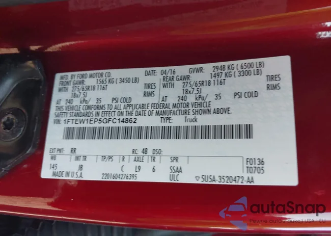 1FTEW1EP5GFC14862: 43452628