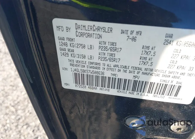 1J4GL58K57W508636: 43452753