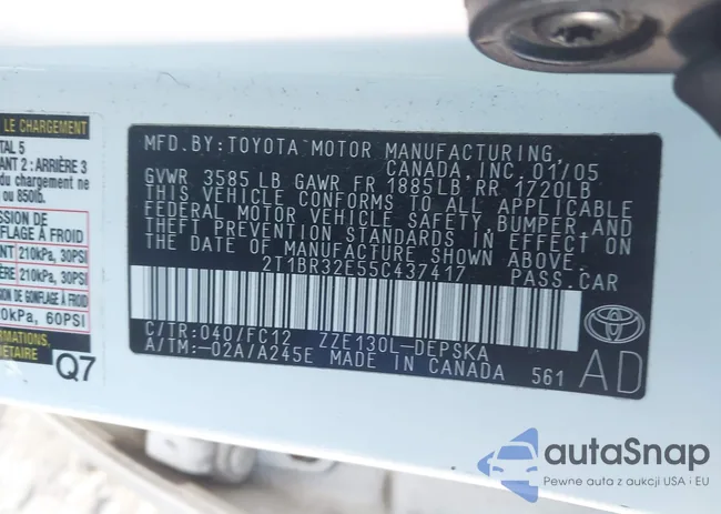 2T1BR32E55C437417: 43452838