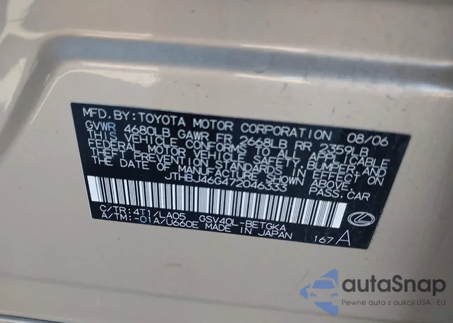 JTHBJ46G472046333: 43452840