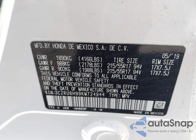 3CZRU6H99KM724944: 43452907