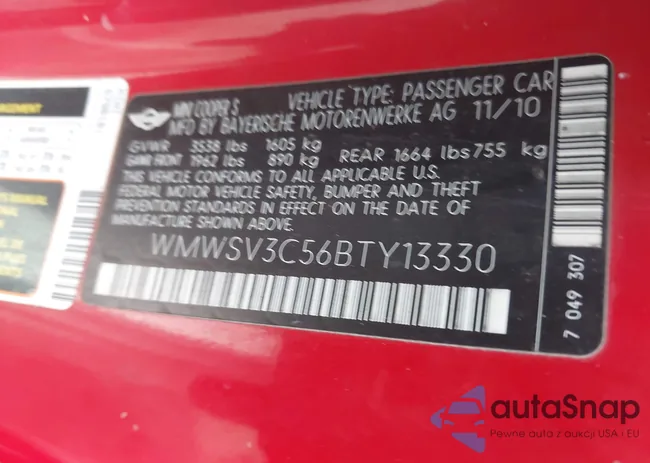 WMWSV3C56BTY13330: 43452946