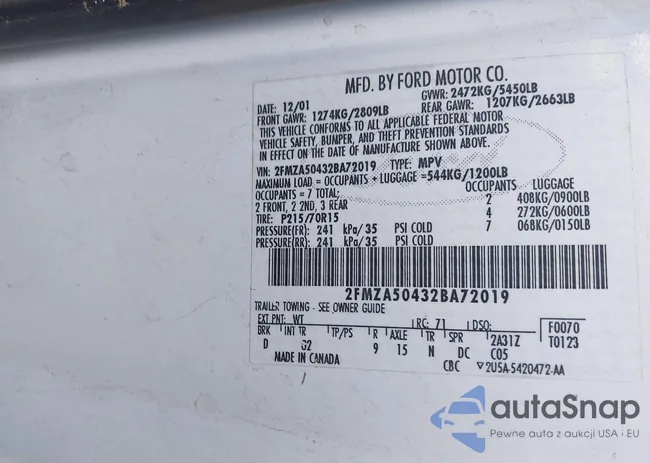 2FMZA50432BA72019: 43453093