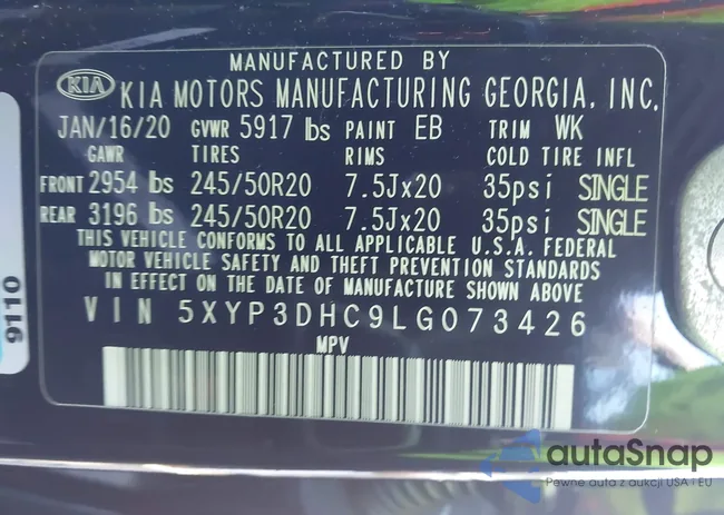 5XYP3DHC9LG073426: 43453098