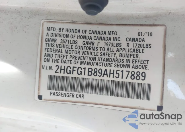 2HGFG1B89AH517889: 43452406