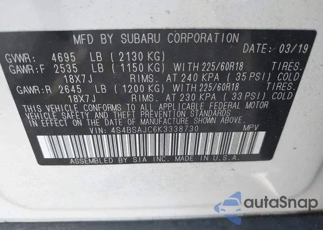 4S4BSAJC6K3338730: 43452466