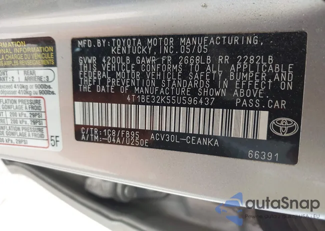 4T1BE32K55U596437: 43452474