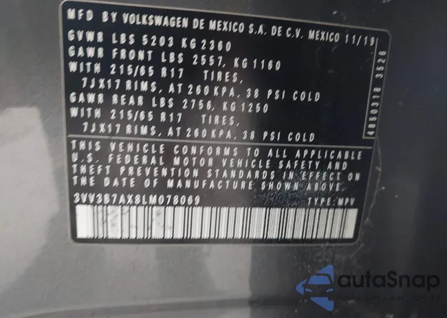 3VV3B7AX8LM078069: 43453635