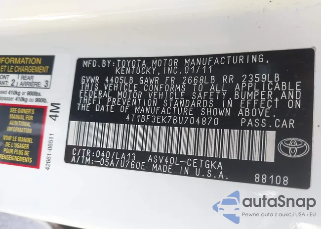 4T1BF3EK7BU704870: 43453759