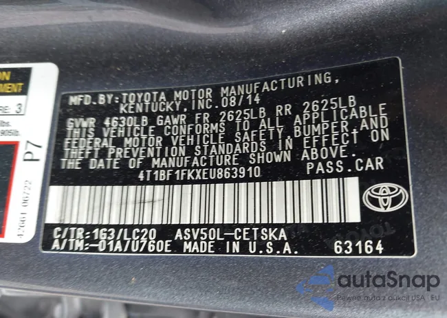 4T1BF1FKXEU863910: 43453824