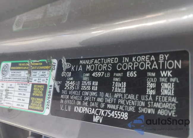 KNDPN3AC7K7545598: 43453832