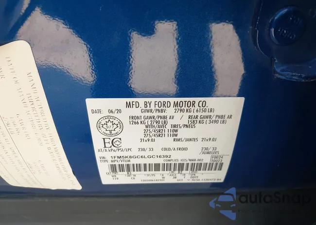 1FM5K8GC6LGC16392: 43453875