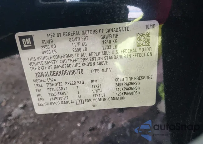 2GNALCEKXG6166770: 43453950