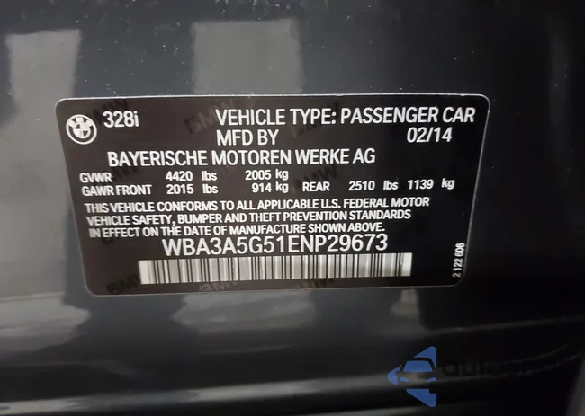 WBA3A5G51ENP29673: 43453998