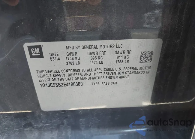 1G1JC5SB2E4188360: 43453155