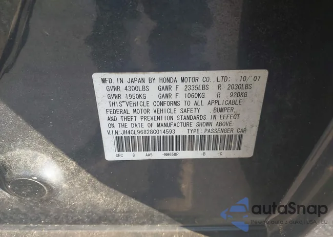 JH4CL96828C014593: 43453300