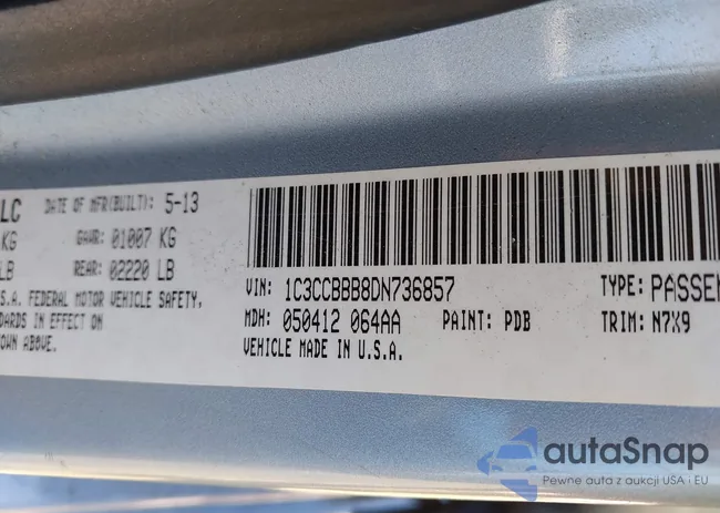 1C3CCBBB8DN736857: 43453414