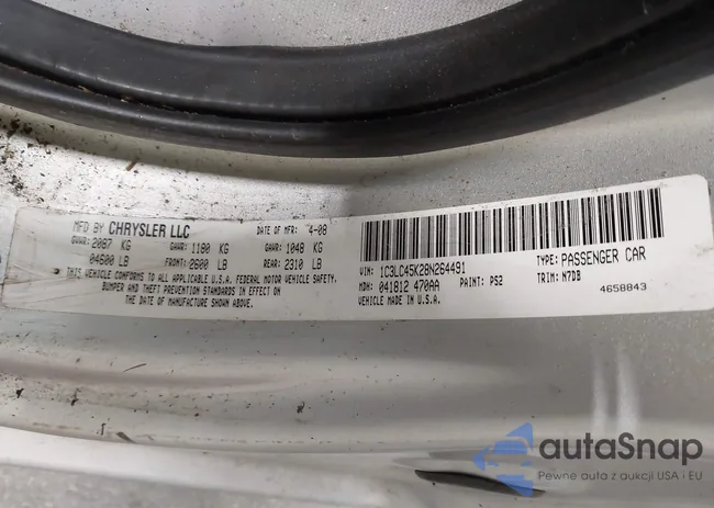 1C3LC45K28N264491: 43454629