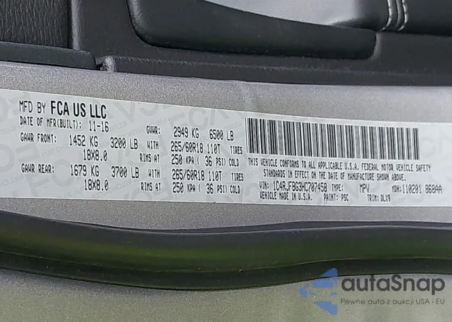 1C4RJFBG3HC707458: 43454830