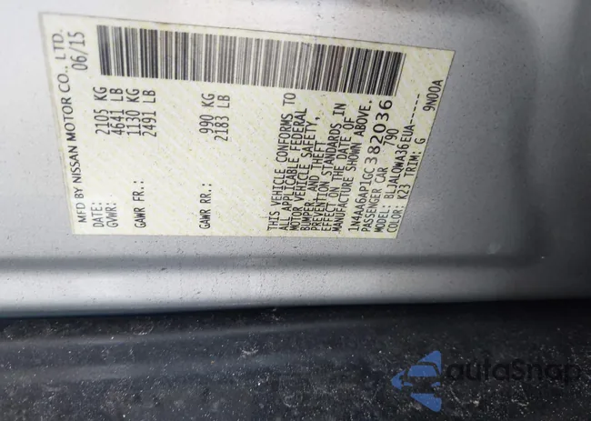 1N4AA6AP1GC382036: 43454845