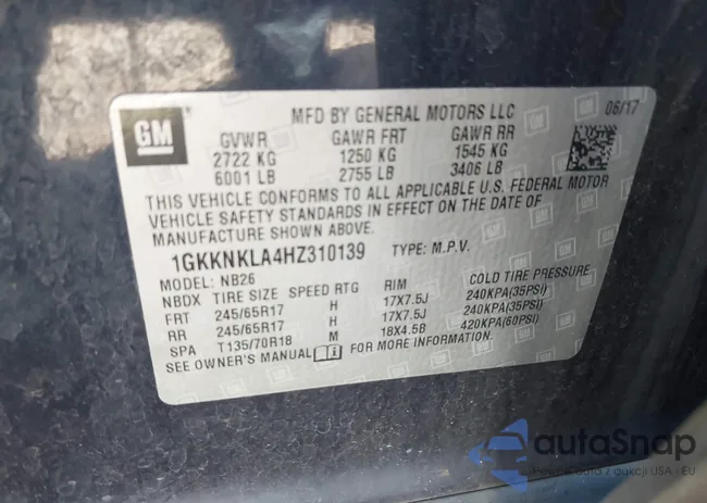 1GKKNKLA4HZ310139: 43455020