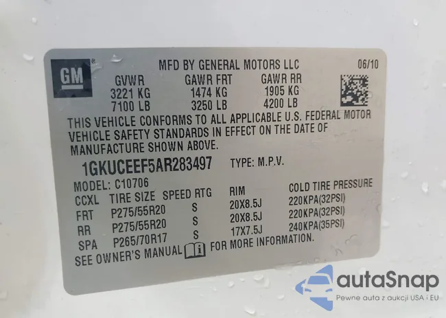 1GKUCEEF5AR283497: 43455064