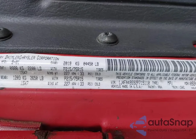 1J4FA49S92P715110: 43455131