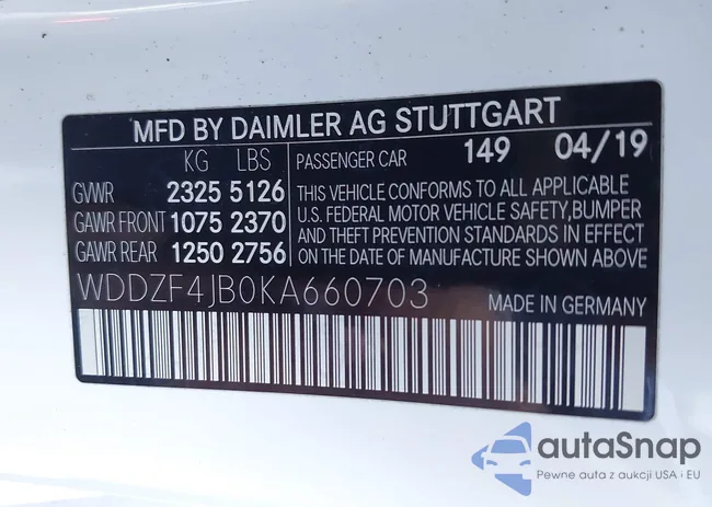 WDDZF4JB0KA660703: 43454431