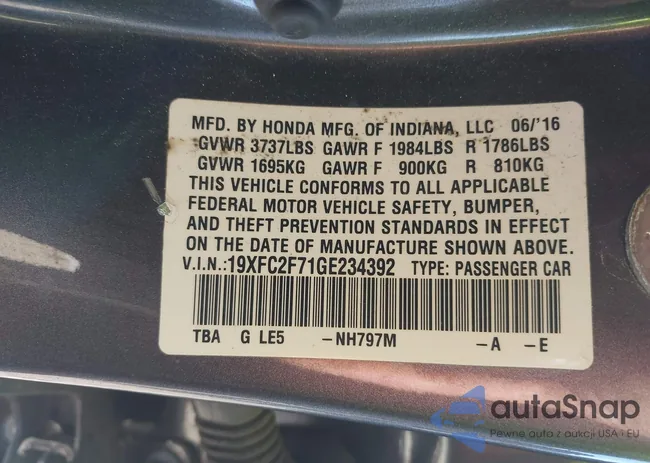 19XFC2F71GE234392: 43456000