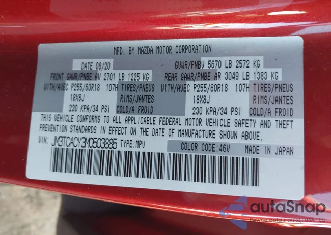 JM3TCACY3M0503885: 43456010