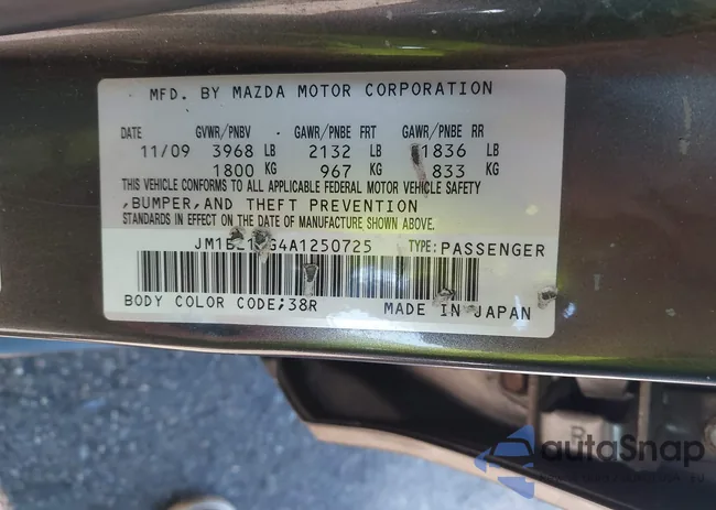 JM1BL1SG4A1250725: 43456021