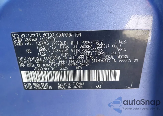 JTLZE4FE7A1115326: 43456048