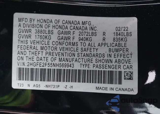 2HGFE2F55NH569943: 43455276