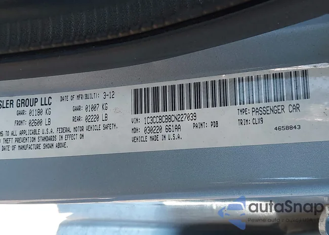 1C3CCBCB8CN227039: 43455465