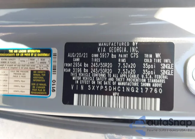 5XYP5DHC1NG217760: 43455514