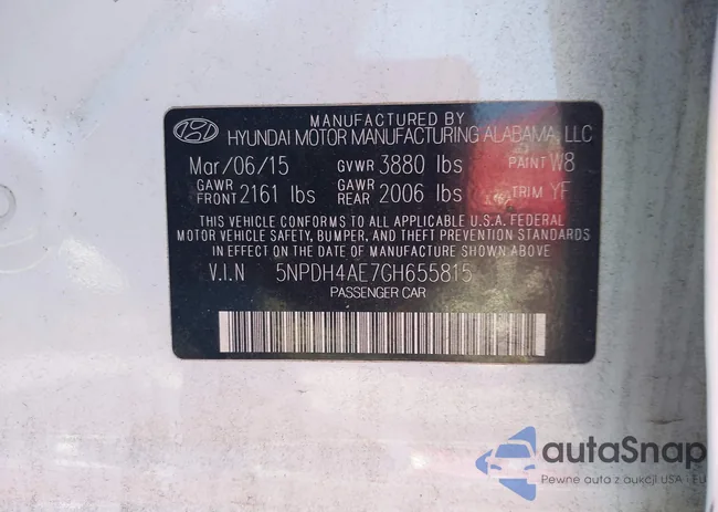 5NPDH4AE7GH655815: 43456567