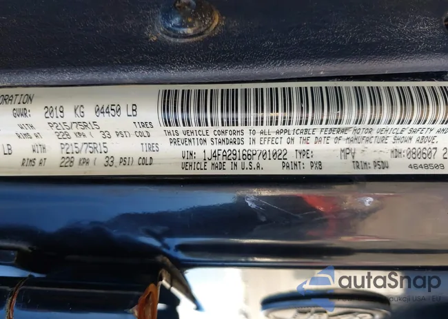 1J4FA29166P701022: 43456592