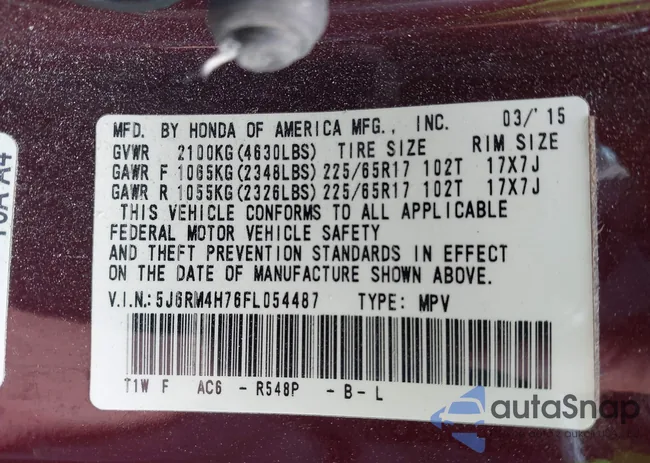 5J6RM4H76FL054487: 43456859