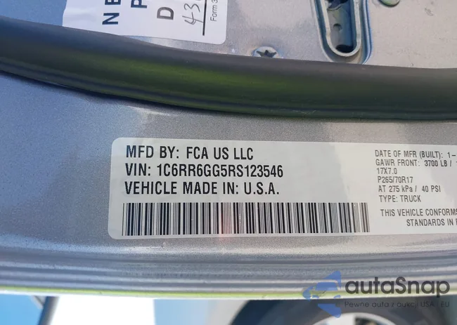 1C6RR6GG5RS123546: 43456866