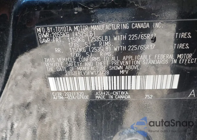 2T3ZFREV9FW173728: 43456879