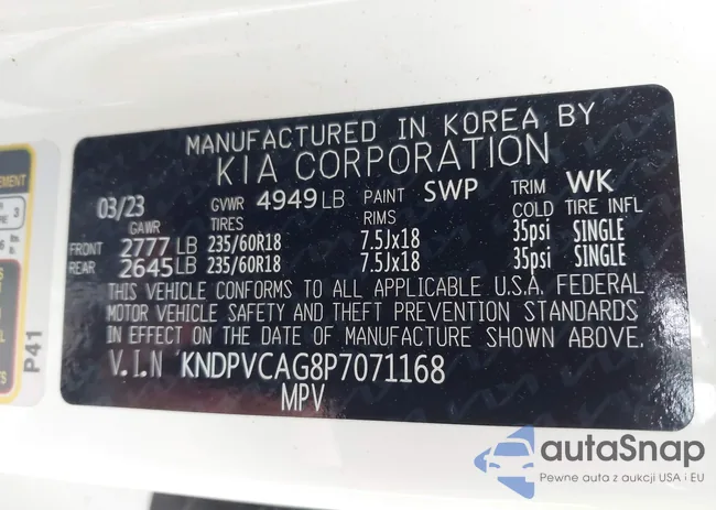 KNDPVCAG8P7071168: 43456986