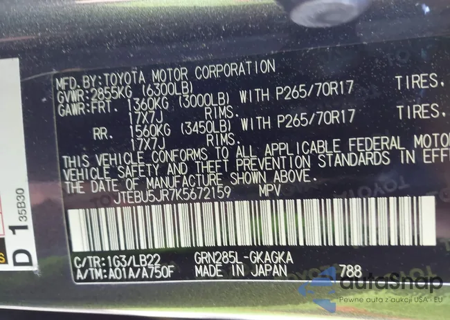 JTEBU5JR7K5672159: 43456436