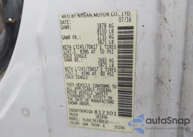 1N6BF0KM5GN812301: 43456499